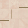 dlažba Anima futura pink onyx composizione N brass dekor 30x30 cm lesklá