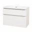 Koupelnová skříňka MAILO s umyvadlem z litého mramoru 101 cm, bílá CN512M