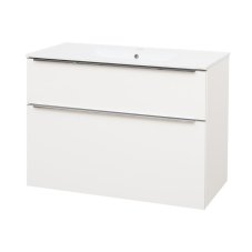 Koupelnová skříňka MAILO s keramickým umyvadlem 101 cm, bílá CN512