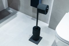 Držák toaletního papíru, kov , černá barva