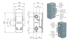 Univerzální box pro sprchovou baterii - 2 výstupy