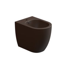 Bidet stojící Like, keramický, cacao matný, s otvorem pro baterii, LKBI01035FI