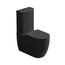 WC kombi Like, rimless, černé matné, včetně sedátka, LKSETMBL003