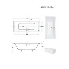 Obdélníková vana QUADRO SLIM Obdélníková vana QUADRO SLIM