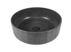 Umyvadlo na desku Castle Dark Grey, betonové, kulaté, tmavě šedé, CP950C/BSS