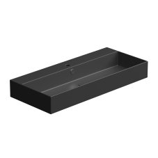 Umyvadlo Zenith BW 102 hranaté, keramické, černé matné, 102x46 cm, ZELAVBW102003
