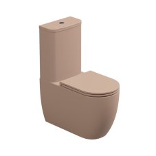 WC kombi Like, rimless, cipria matné, včetně sedátka, LKSETMBL032