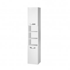 Koupelnová skříňka Leny vysoká 170 cm, bílá, levá, CN814
