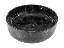 Umyvadlo na desku Nero Marquinia, mramorové, kulaté, CP950DOT/NM