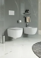 WC závěsné Like,  rimless, denim matné, zadní odpad, LKWCSO027FI