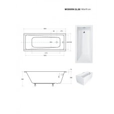 Obdélníková vana MODERN SLIM