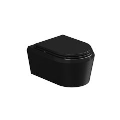 WC závěsné Cruise, rimless, černé lesklé, zadní odpad, CRWCSO002