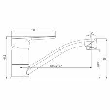Stojánková baterie Vavex Premium s ramínkem 170 mm, PM403