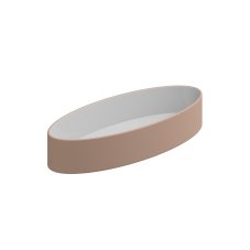 Umyvadlo na desku Like Slim 80FS keramické, dvoubarevné, 80x34 cm, LKLAVFSB80BI000032