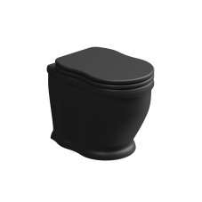 WC mísa stojící Time, rimless, keramická, černá matná, TIWC01003FI