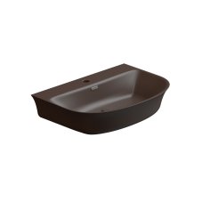 Umyvadlo Flut BW 65 keramické, cacao matné, 65x48 cm, FLLAVBW65035