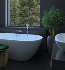 Vanová baterie ULTRA-10/K s příslušenstvím, chrom