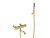 Nástěnná termostatická vanová baterie VEO zlatá s příslušenstvím