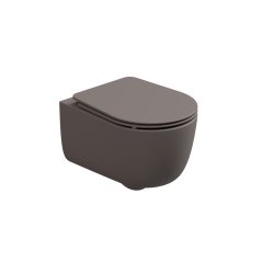 WC závěsné Hit, rimless, tortora matný, zadní odpad, HIWCSO029FI