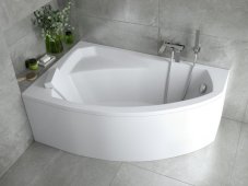Vana RIMA 150x95x40 cm asymetrická levá s nožičkami bílá VANRIM150L+OLVPINOZ