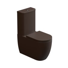 WC kombi Like, rimless, cacao matné, včetně sedátka, LKSETMBL035