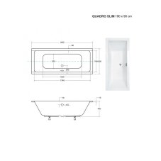 Obdélníková vana QUADRO SLIM Obdélníková vana QUADRO SLIM