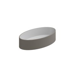 Umyvadlo na desku Like Slim 60FS keramické, dvoubarevné, 60x34 cm, LKLAVFSB60BI000030