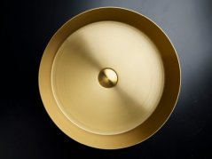 Umyvadlo na desku Foyer Round Basin, ocelové, kulaté, zlaté, CP950FOR gold matt