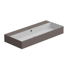 Umyvadlo Zenith BW 102 hranaté, keramické, dvoubarevné, 102x46 cm, ZELAVBW102BI000029
