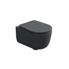 WC závěsné Hit, rimless, ebano matný, zadní odpad, HIWCSO028FI