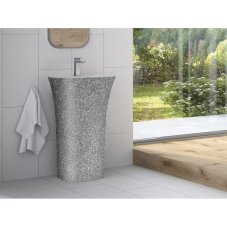 Volně stojící umyvadlo ASSOS S-LINE GLAM - stříbrná