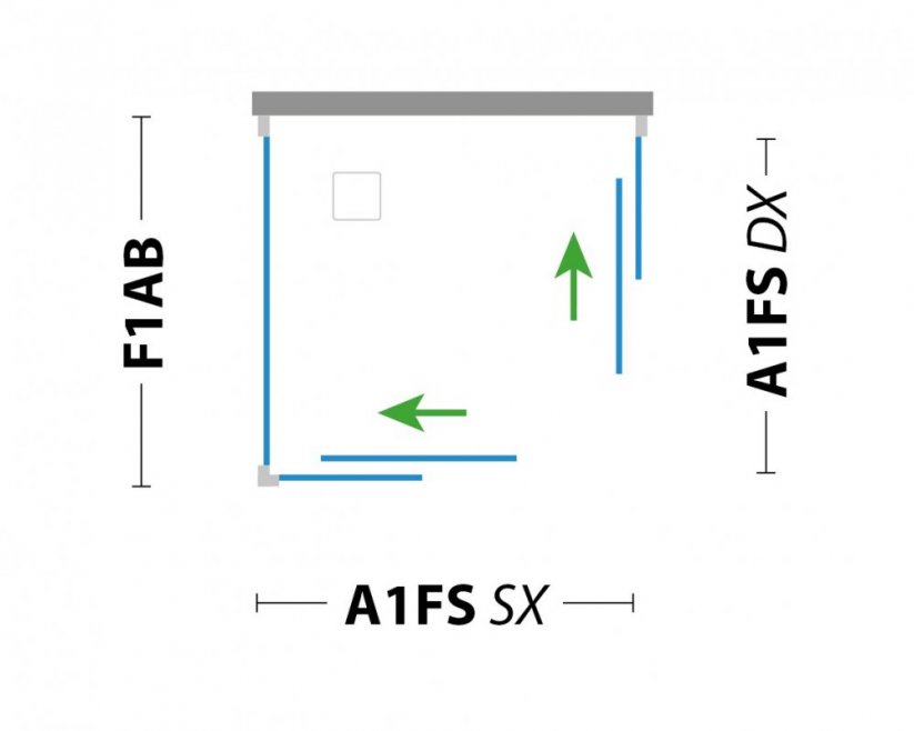 Obdélníkový a čtvercový sprchový kout ESSENCE A1FS