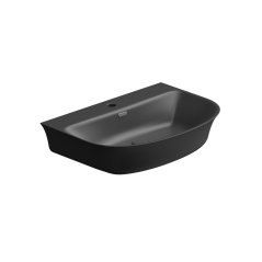 Umyvadlo Flut BW 65 keramické, černé matné, 65x48 cm, FLLAVBW65003