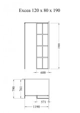 Walk-in sprchová zástěna EXCEA
