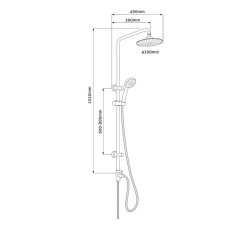 Komplet sprchový Sonáta, chrom, CB60101SK