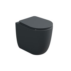 WC mísa stojící Hit, rimless, keramická, ebano matná, HIWC01028FI