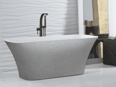 Volně stojící vana ASSOS S-LINE Glam - stříbrná