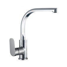 Dřezová stojánková mimoúrovňová baterie, Viana, s ramínkem nad pákou, výška 306 mm, chrom