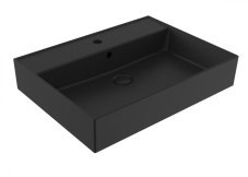 Umyvadlo na desku Infinito, 60,5x46,5, černá, SATINF6046BKM