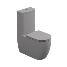 WC kombi Like, rimless, fumo matné, včetně sedátka, LKSETMBL038