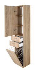 skříňka vysoká ZOJA/KERAMIA FRESH 51232 s košem 35x184x29cm, dub platin