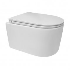 WC závěsné, rimmles, keramické, vč. sedátka, bílé, VSD84S1