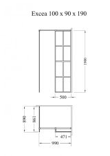 Walk-in sprchová zástěna EXCEA